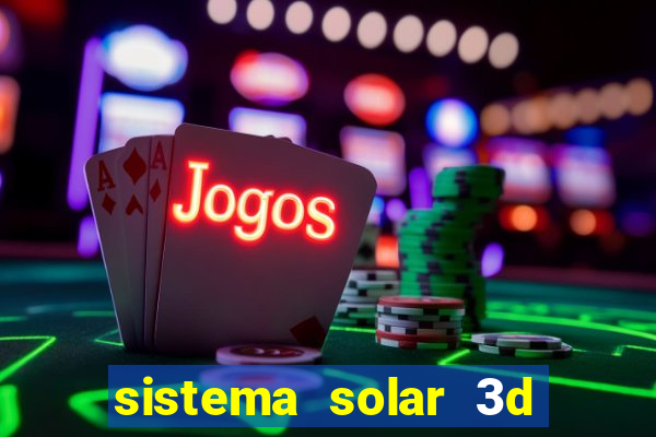 sistema solar 3d em movimento